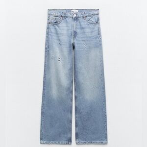 Zara Mid Rise TRF Loose Fit Jeans (blue wash)
